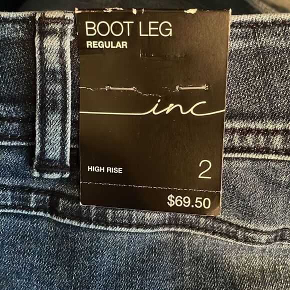 INC High Waist Button Fly Bootleg Jeans - Picture 9 of 9